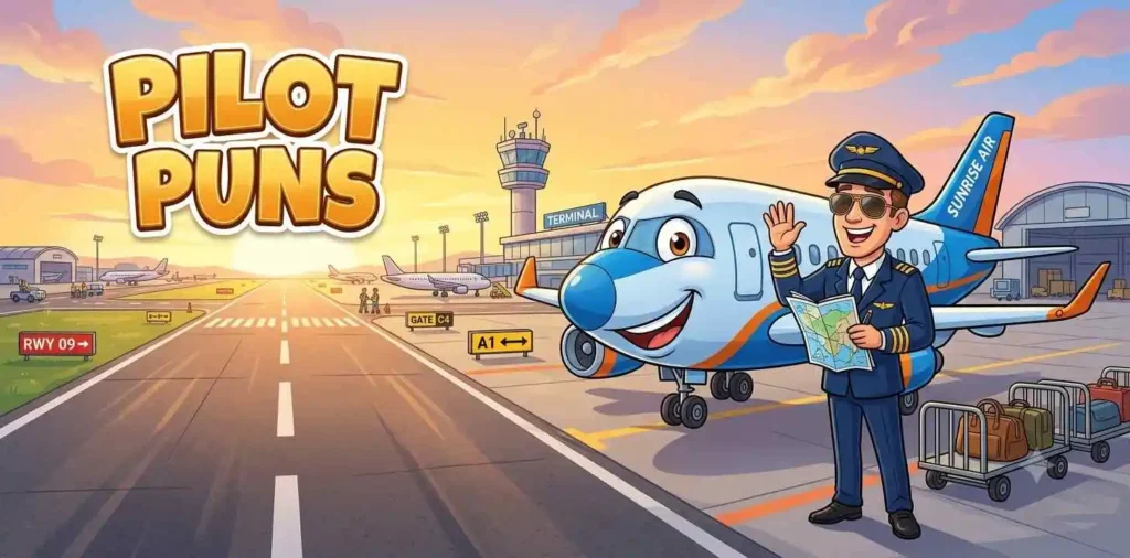 Happy airplane pilot
