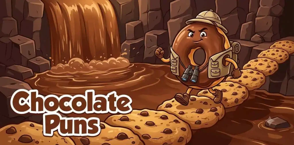 Funny chocolate donut adventure
