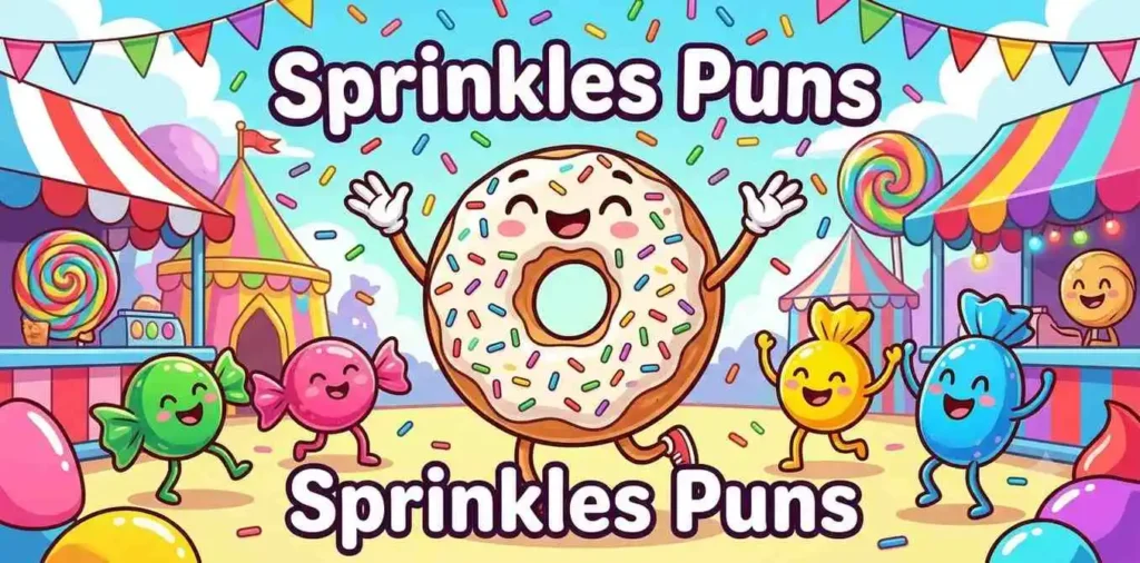 Colorful sprinkle donut celebrating