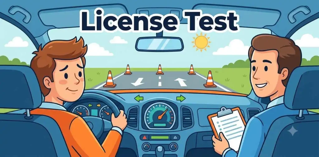 Learner driver passing test