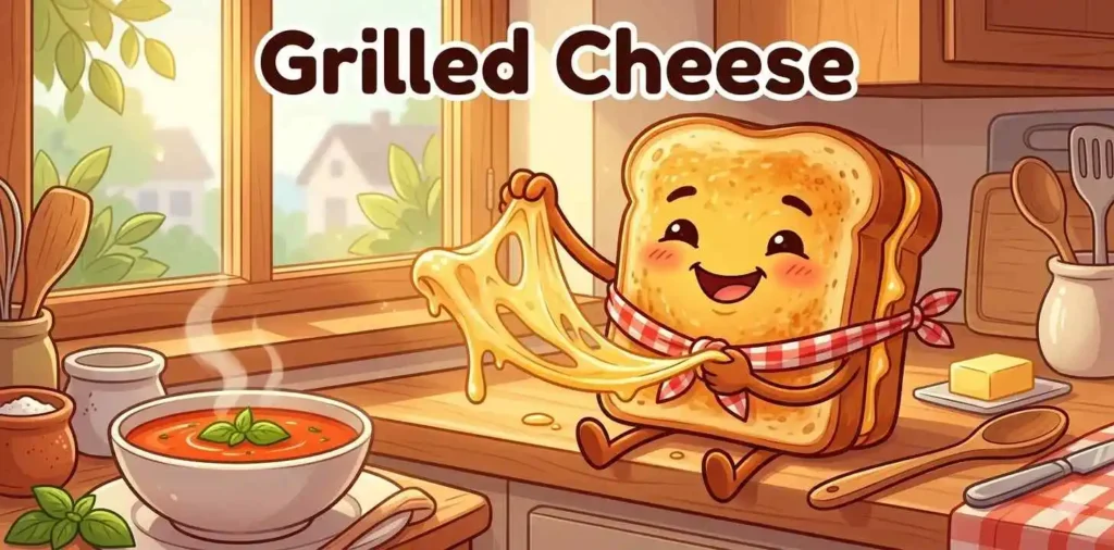Melty grilled cheese sandwich