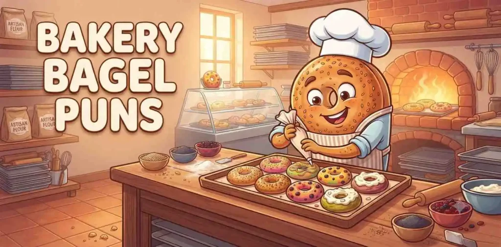 Bakery bagel character baking