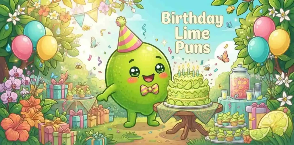 Birthday lime celebrating