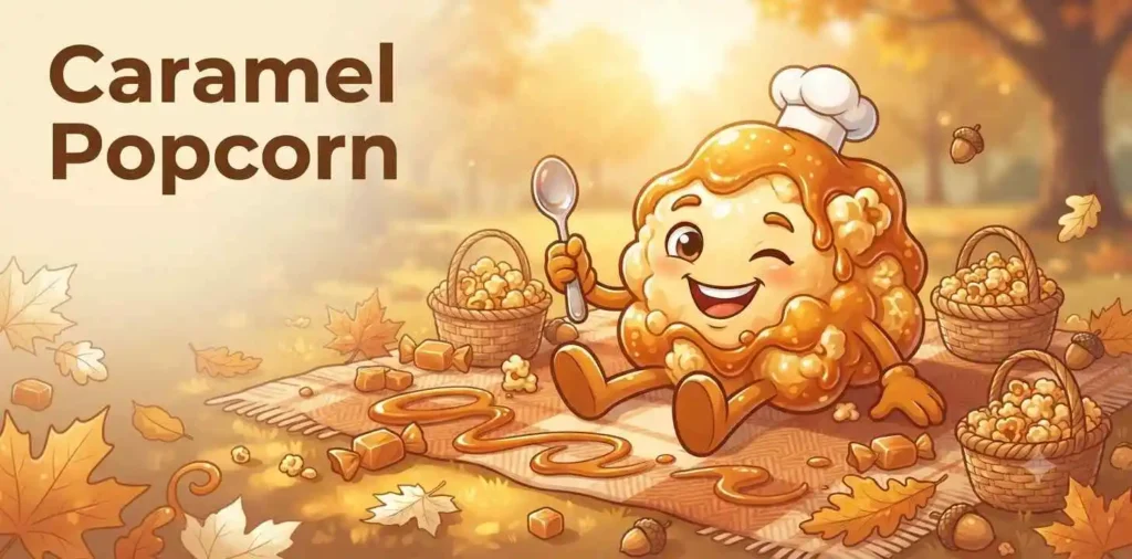 Sweet caramel popcorn character