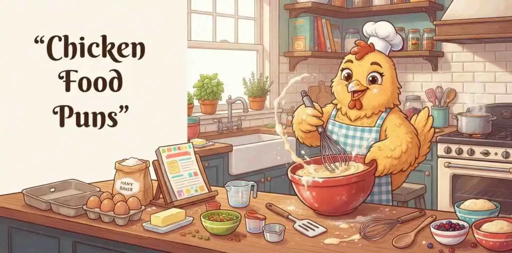 Funny chicken food puns