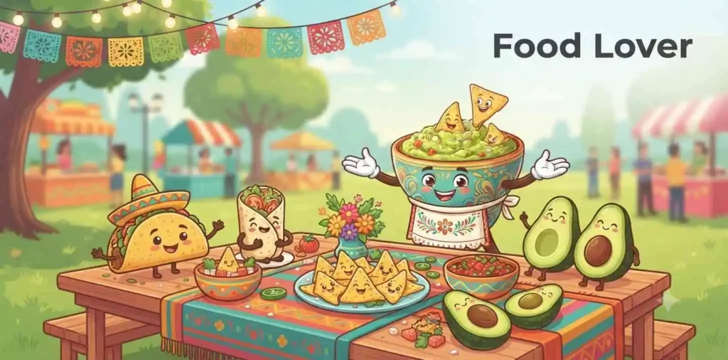 Food lovers enjoying guacamole