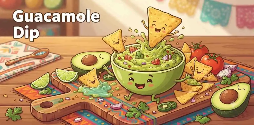 Guacamole dip with chips