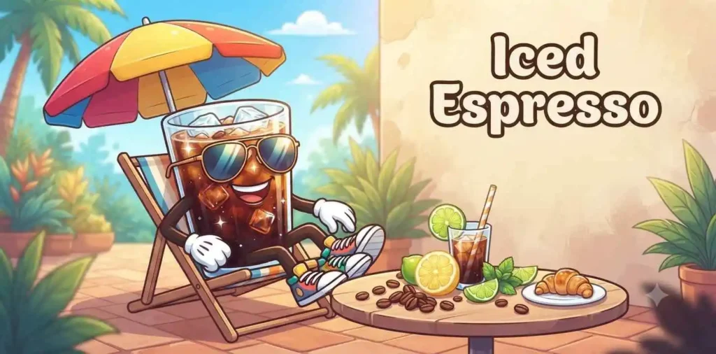 Iced espresso summer drink