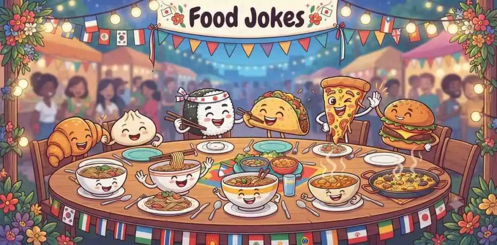 Funny world food party