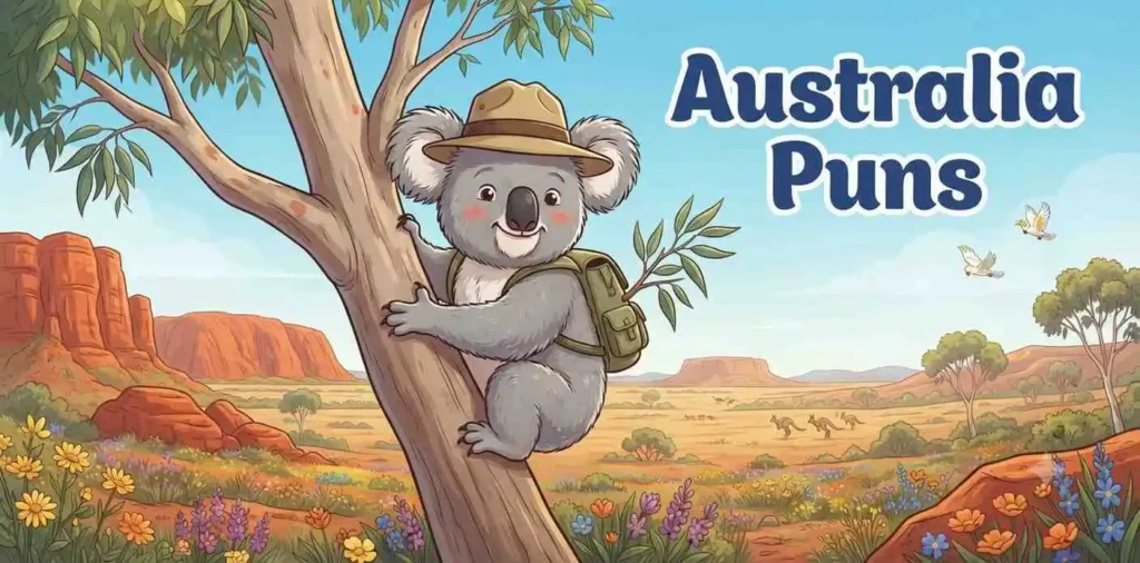 Koala exploring Australian landscape