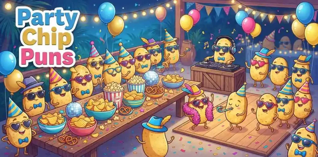 Party chips celebrating together