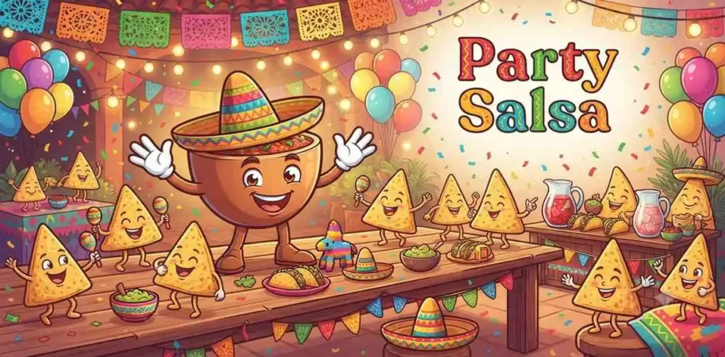 Salsa party celebration scene