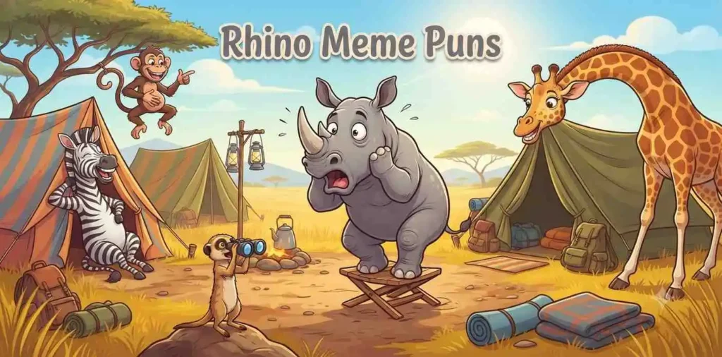 Silly rhino funny reaction