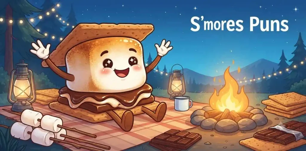 s'mores marshmallow smiling