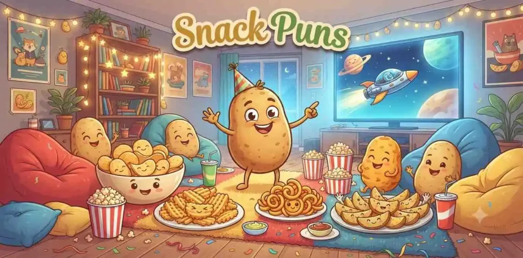 Funny potato snack party