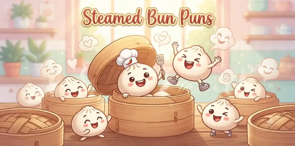 Cute steamed bun characters
