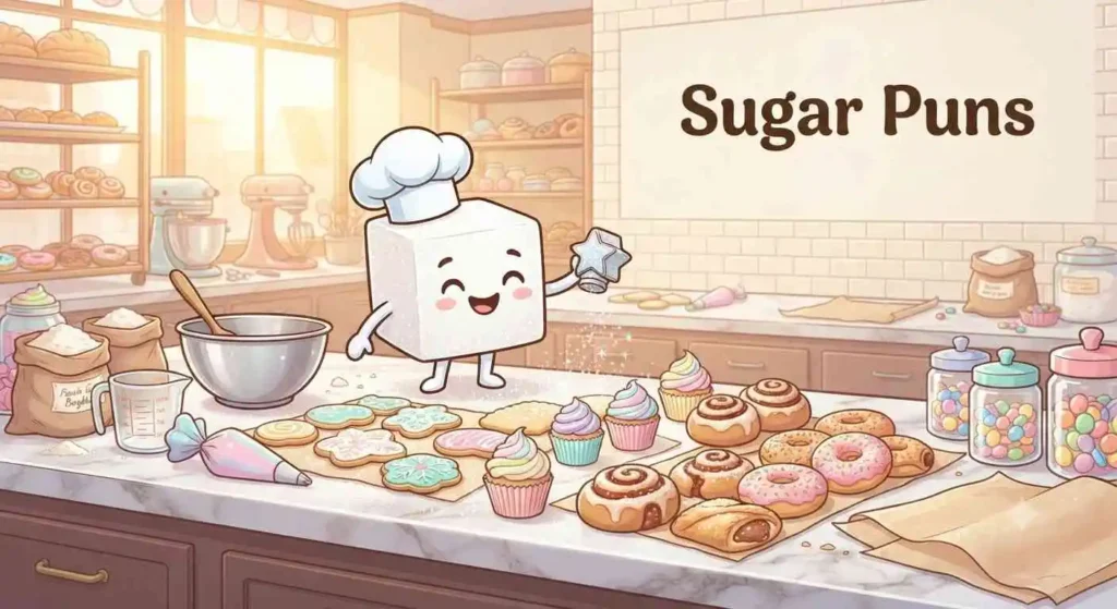 Smiling sugar cube