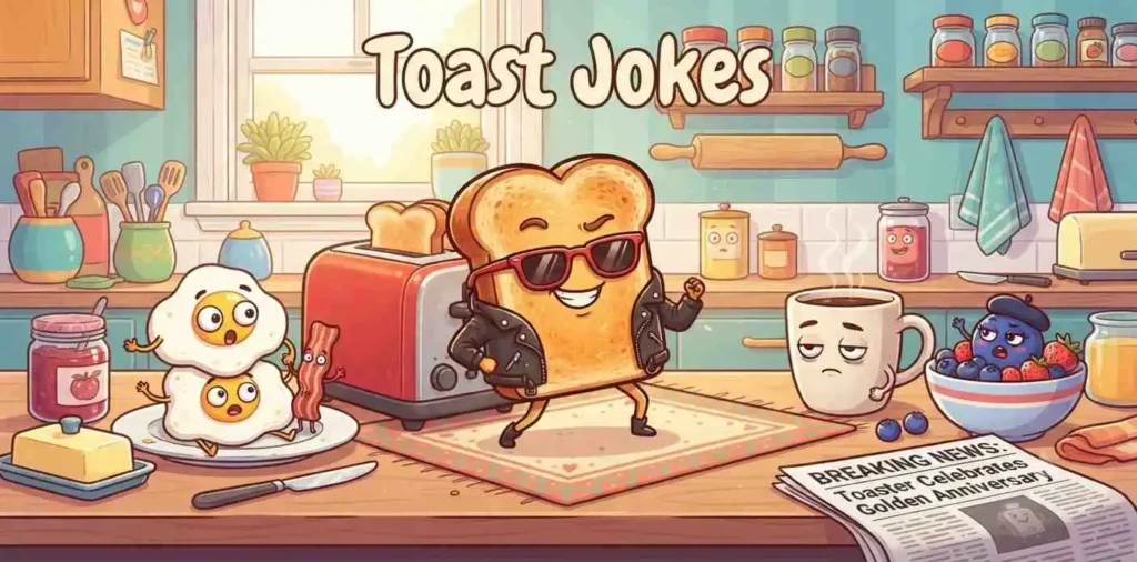Funny toast character