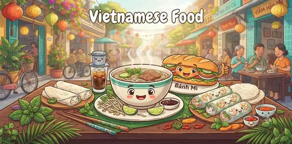 Vietnamese food feast