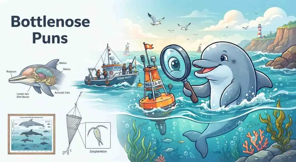 Funny bottlenose dolphin