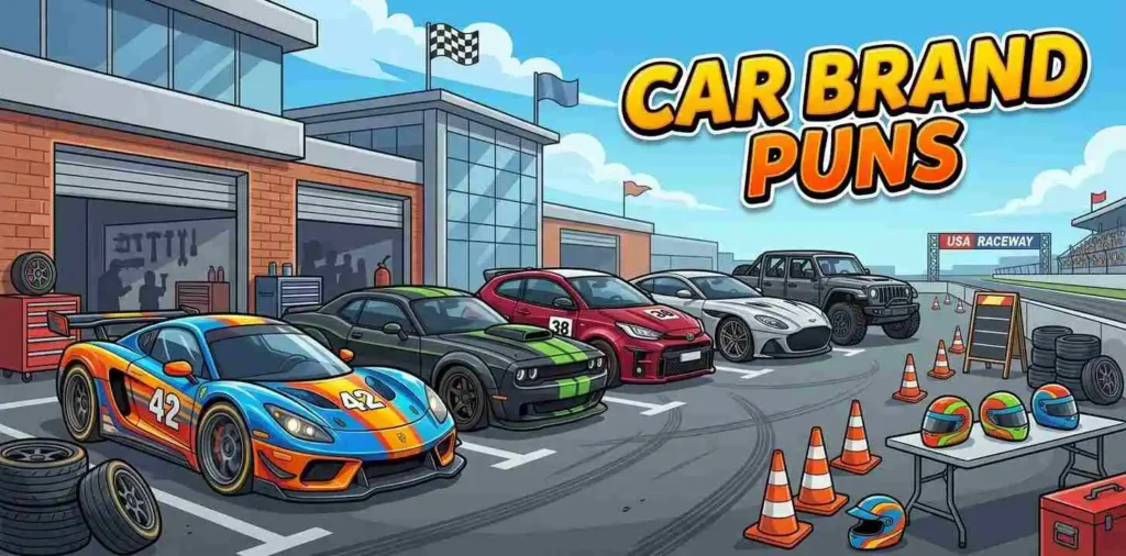 Colorful cars lined up for racing