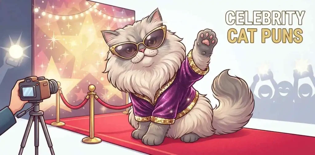 Stylish cat posing like celebrity
