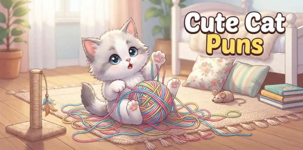 Adorable kitten playing with yarn