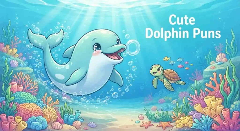 Cute dolphin playing