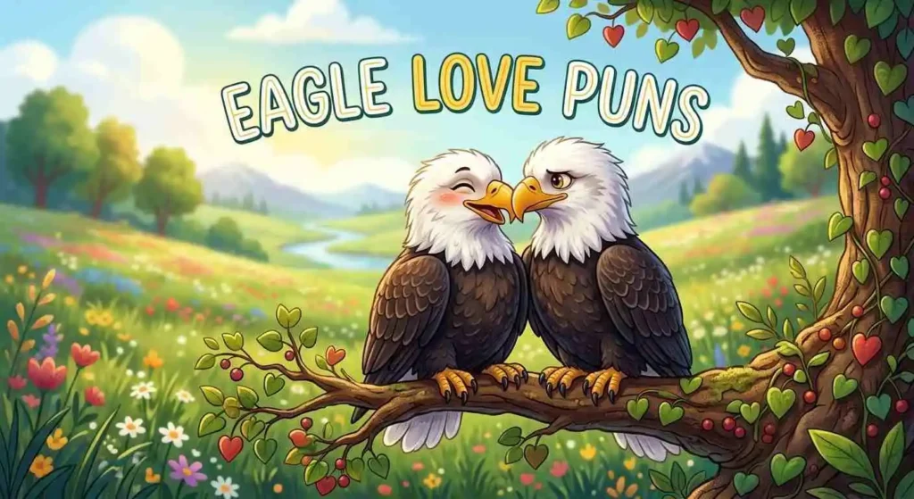 Two eagles sharing a cute moment