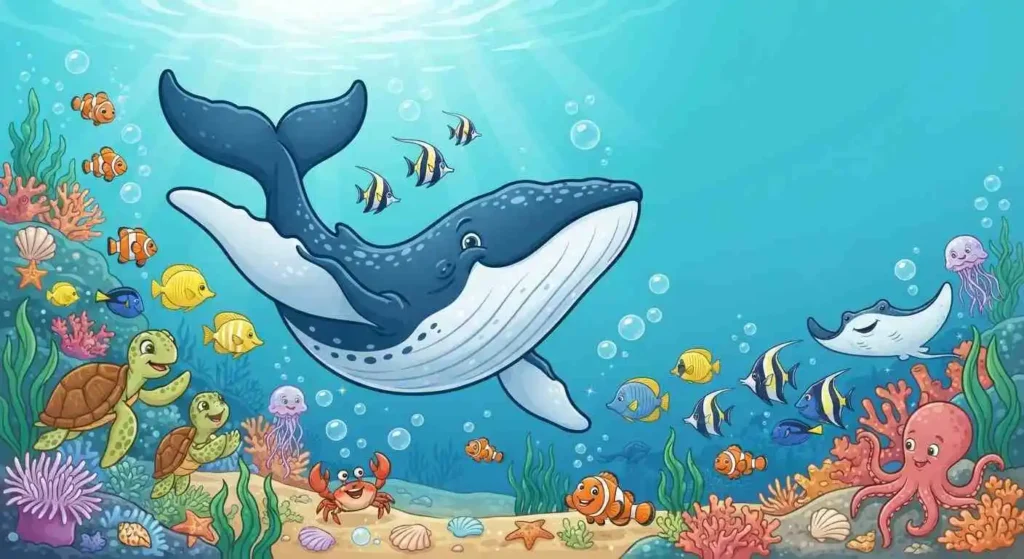 Funny whale flippers