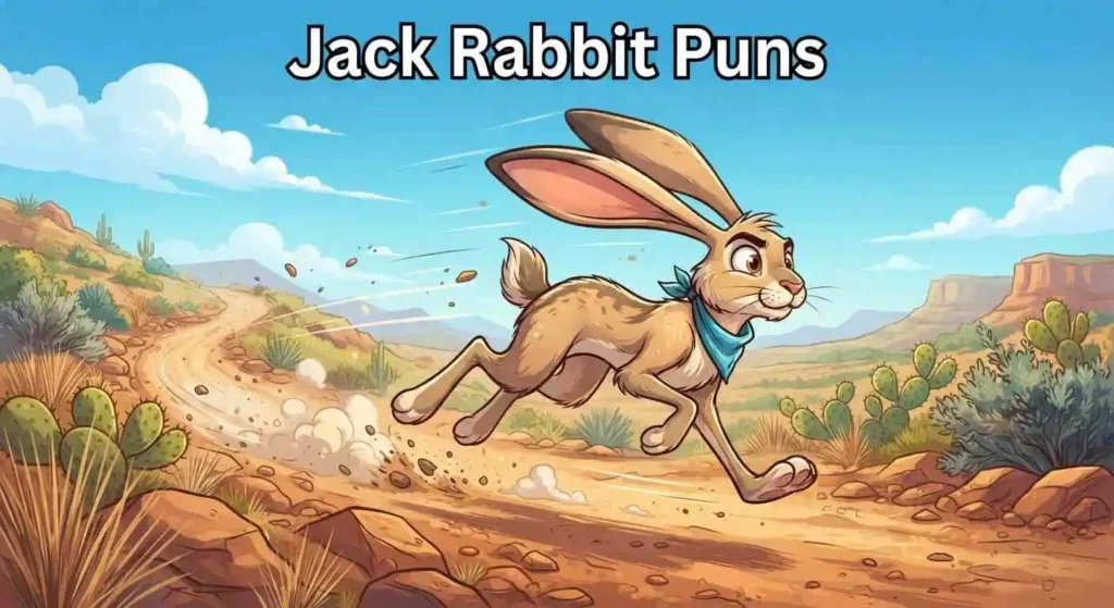 Fast jack rabbit running