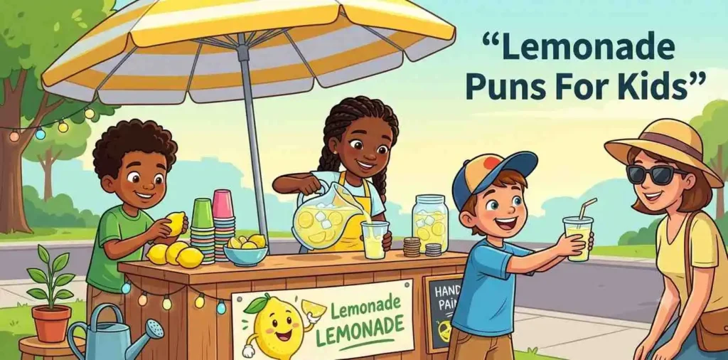Kids enjoying lemonade