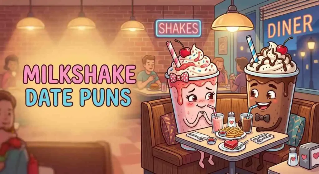 Cute milkshakes enjoying a date