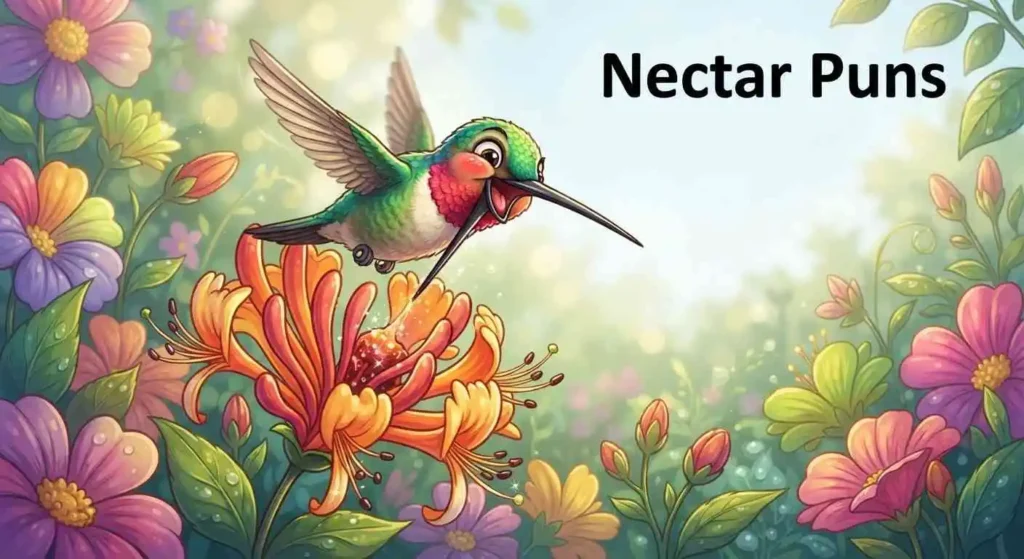 Hummingbird drinking nectar from flower