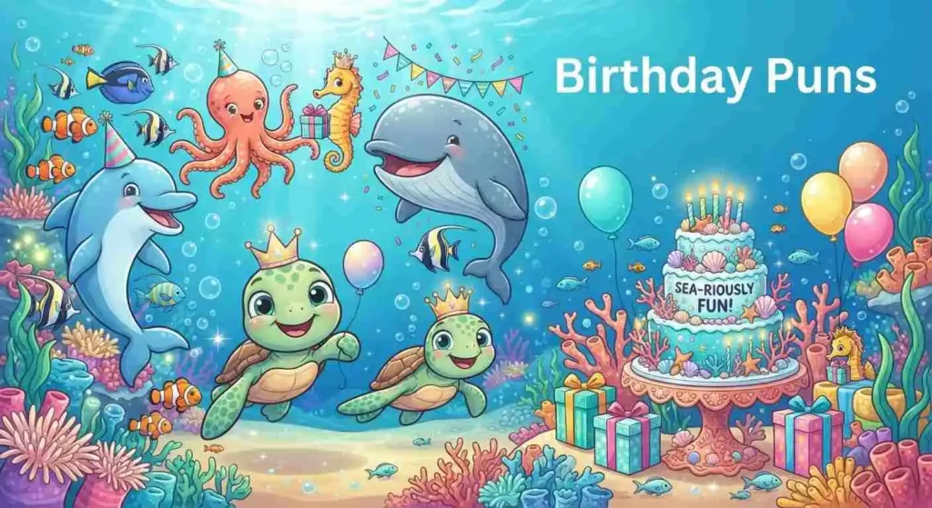 Cute ocean animals birthday party