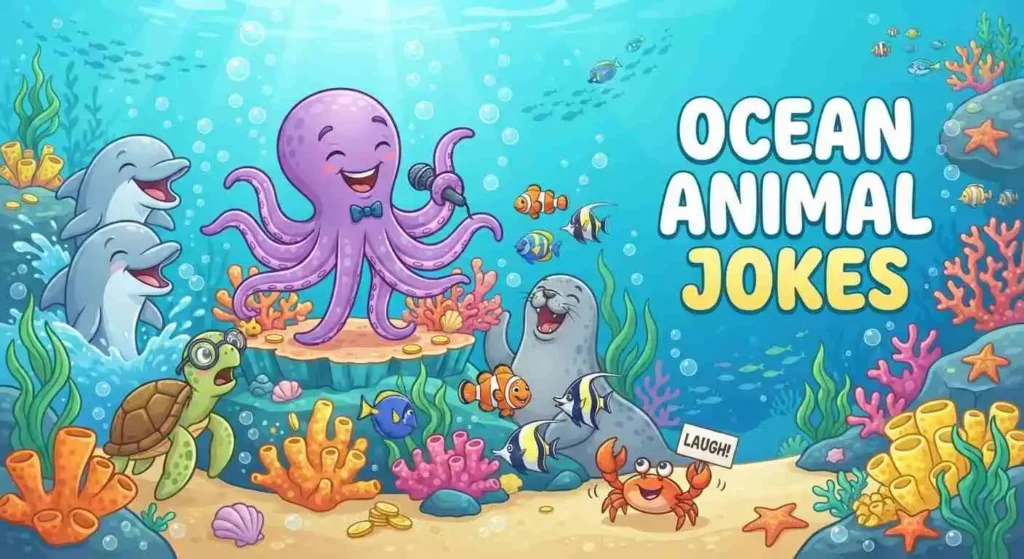 Funny ocean animals making jokes