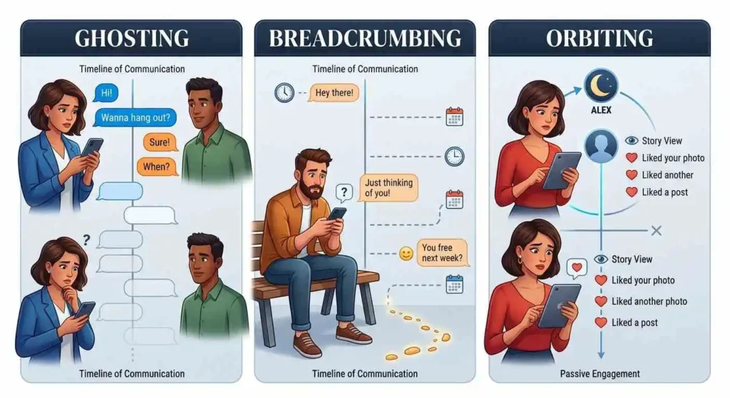 Visual comparison of a subtle relationship reveal and a public relationship announcement.
