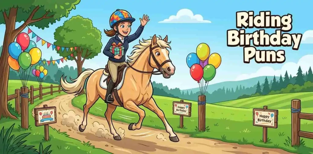 Horseback riding birthday fun