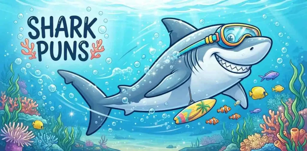 Playful shark swimming underwater