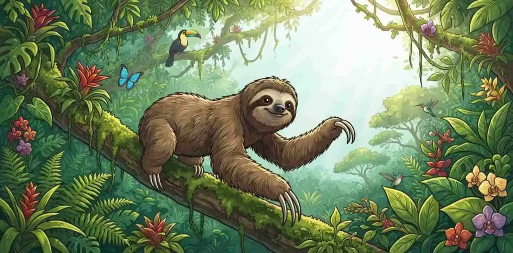 Adorable Three Toed Sloth