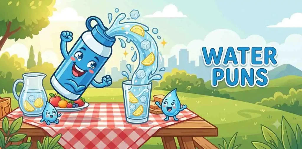 Funny water bottle scene