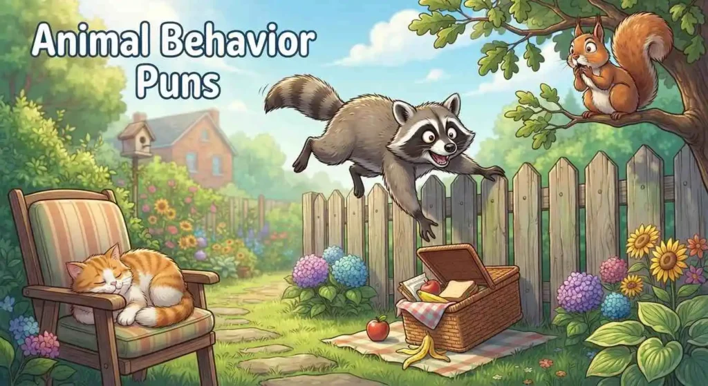 Funny animals showing playful behavior