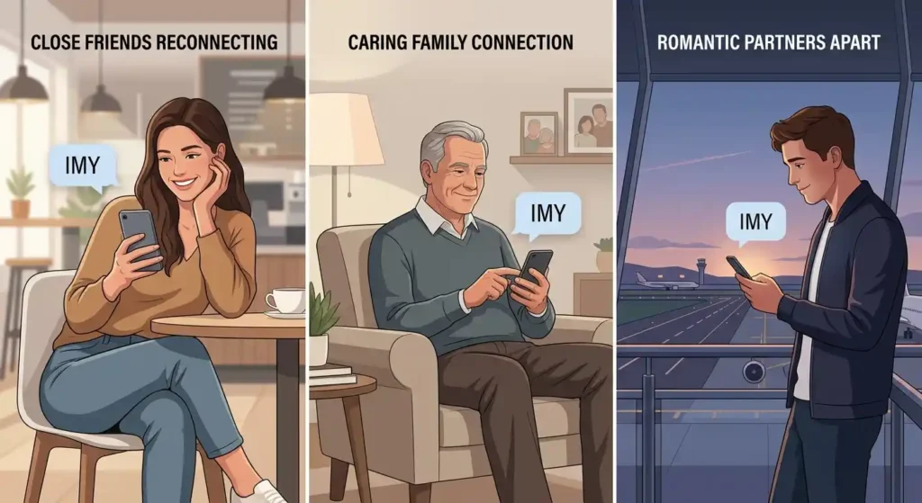 Friends, family, and partners using IMY to express that they miss someone