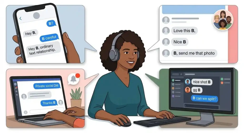 Reaction slang appearing in texts, DMs, social media comments, and gaming chats.