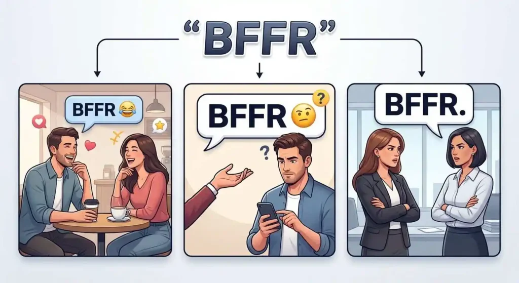 Different BFFR tones ranging from playful teasing to skepticism and confrontation