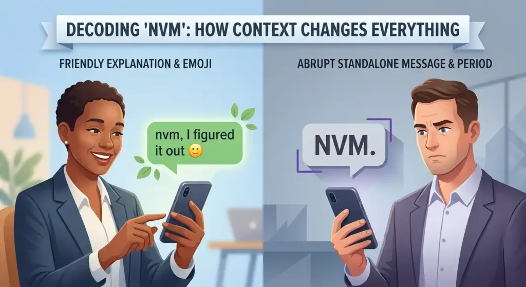 Comparison of casual and abrupt tones when using NVM in a text