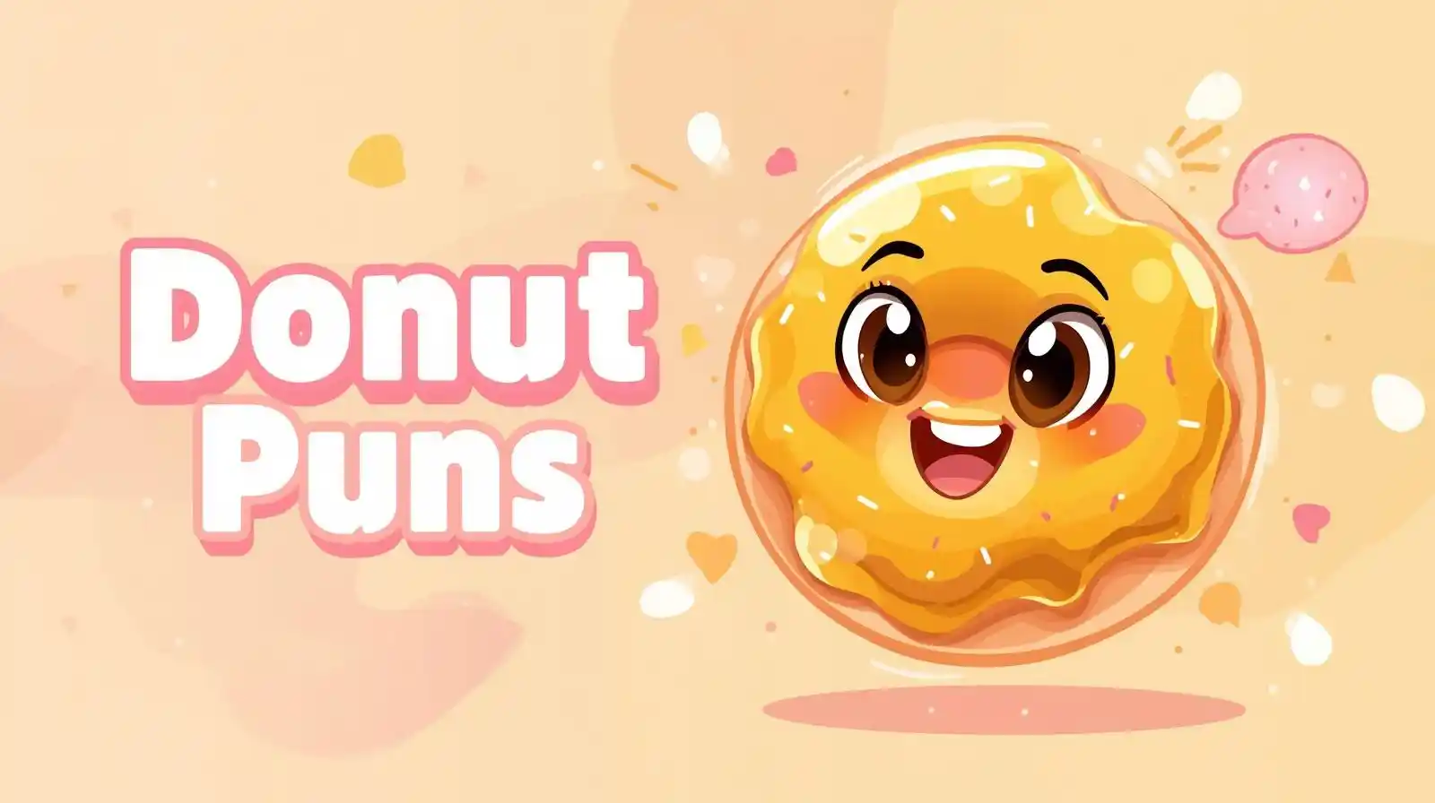 Cute donut sharing funny puns
