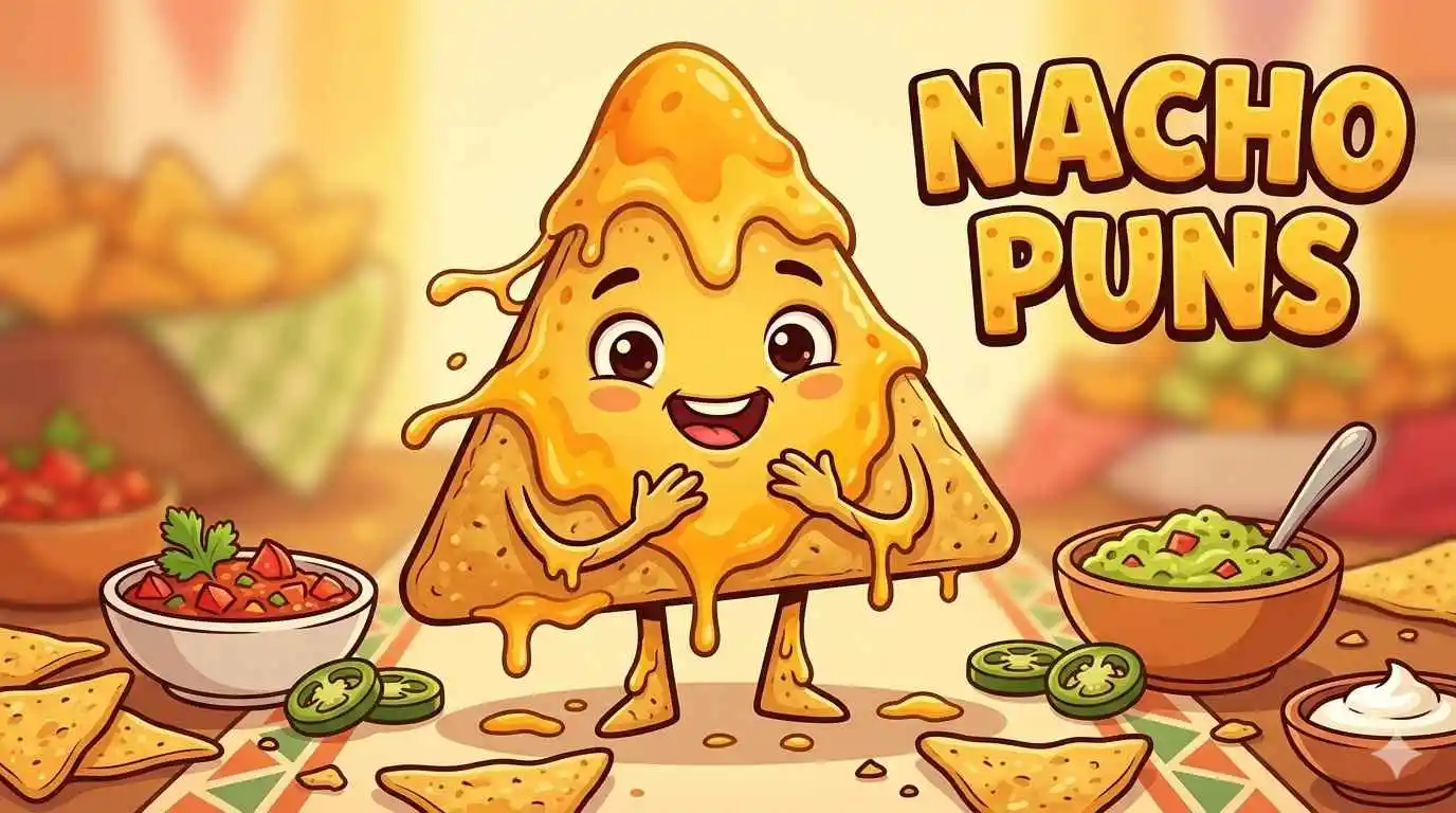 Cute nacho chips mascot