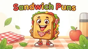 Happy sandwich mascot smiling