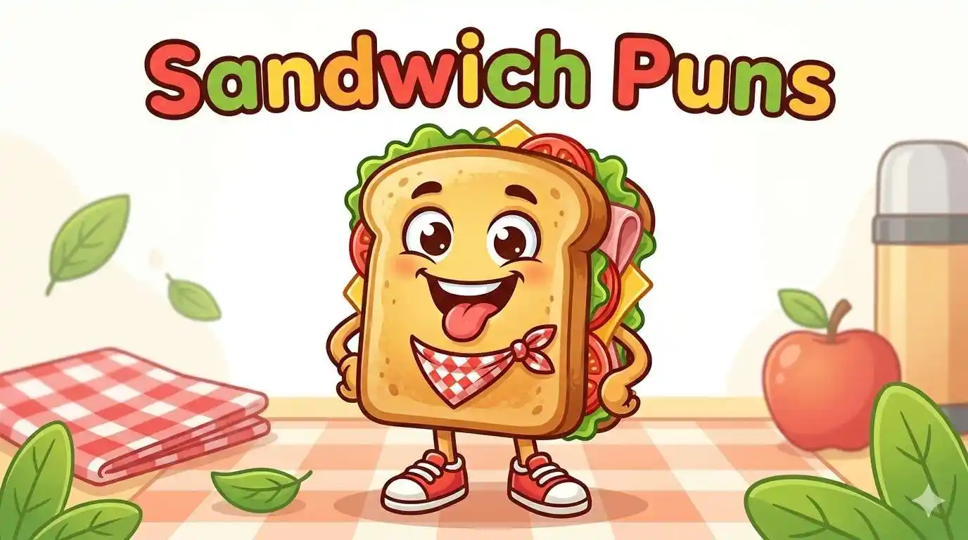 Happy sandwich mascot smiling